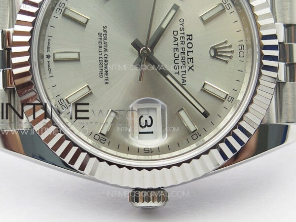 DateJust 41 126334 NTF 1:1 Best Edition 904L Steel Silver Stick Dial on Jubilee Bracelet VR3235 – Bild 11
