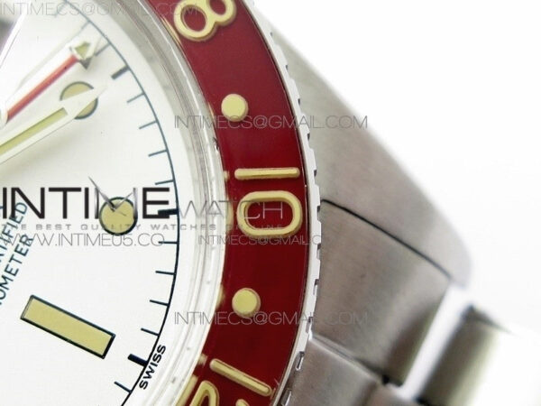 Vintage GMT Master 6542 Black/Red Bezel B12 White Dial on SS Bracelet A2836 – Bild 11
