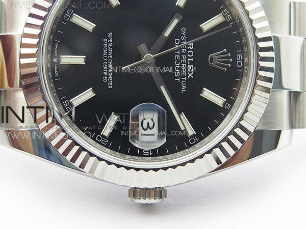 DateJust 41 126334 NTF 1:1 Best Edition 904L Steel Black Stick Dial on Oyster Bracelet VR3235 – Bild 11