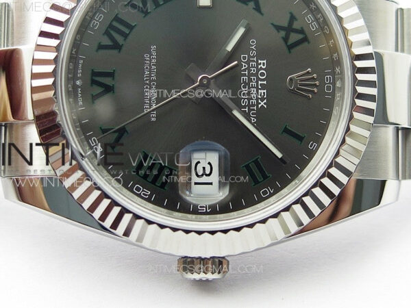DateJust 41 126334 NTF 1:1 Best Edition 904L Steel Gray Roman Dial on Oyster Bracelet VR3235 – Bild 12
