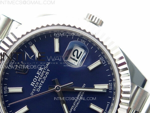 DateJust 41 126334 ZF 1:1 Best Edition 904L Steel Blue Dial Stick Marker on Jubilee Bracelet A2824 (Free Key Ring) – Bild 12