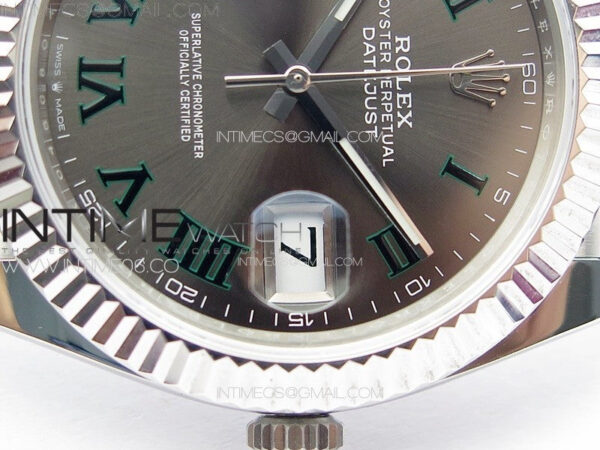 DateJust 41 126334 ZF 1:1 Best Edition 904L Steel Gray Dial Roman Marker on Jubilee Bracelet A2824 (Free Key Ring) – Bild 12