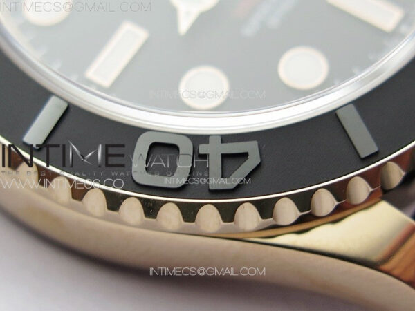 Yacht-Master 126655 3EF 1:1 Best Edition 3D Black Ceramic Bezel on Black Rubber Strap VR3235 – Bild 13
