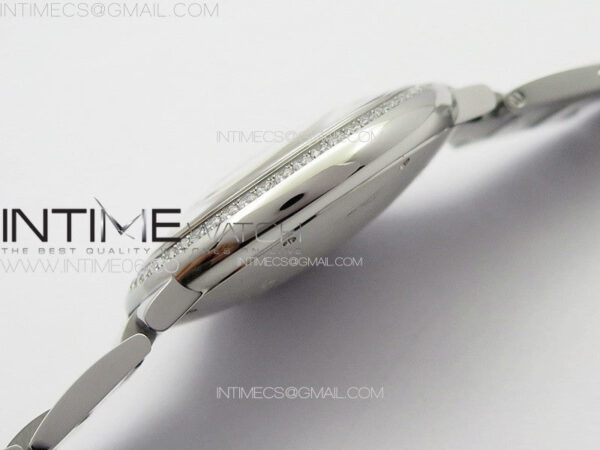 Ballon Bleu 42mm Diamonds Bezel SS K3F 1:1 Best Edition White Texture Dial on SS Bracelet A2824 – Bild 12