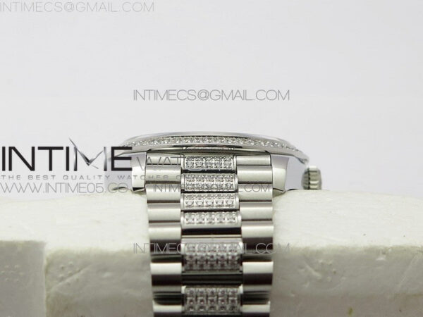 Day-Date 36 128239 SS/Crystal BP Best Edition Black Crystal Markers Dial on SS President Bracelet A2836 – Bild 12