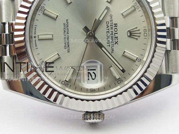DateJust 41 126334 NTF 1:1 Best Edition 904L Steel Silver Stick Dial on Jubilee Bracelet VR3235 – Bild 12