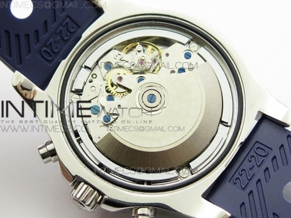Challenger Chronograph SS Blue Dial on Rubber Strap A7750 (Free rubber strap) – Bild 12