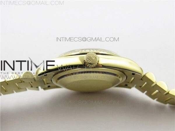 Day-Date 36 128239 YG BP Best Edition Green Crystal Markers Dial on YG President Bracelet – Bild 12