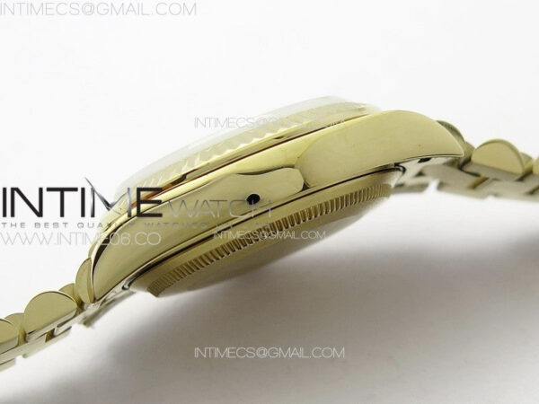 DateJust 31mm 278274 YG GMF Best Edition Green Flowers Crystals Dial on YG President Bracelet A2824 – Bild 11