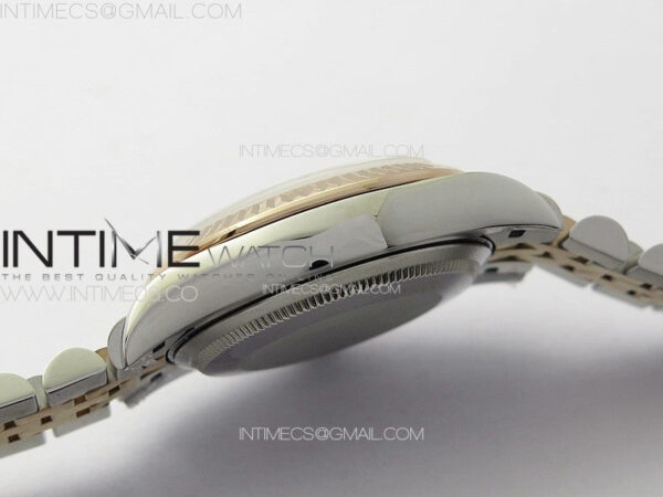DateJust 31mm 278274 904L SS/RG GMF Best Edition Silver Flowers Crystals Dial on 904L SS/RG Jubilee Bracelet A2824 – Bild 12