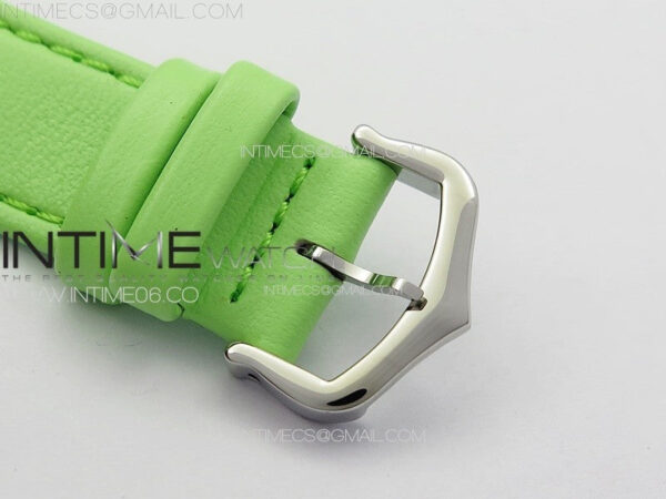Tank Louis Ladies 25mm SS 8848F 1:1 Best Edition White Dial on Green Leather Strap Ronda Quartz – Bild 12