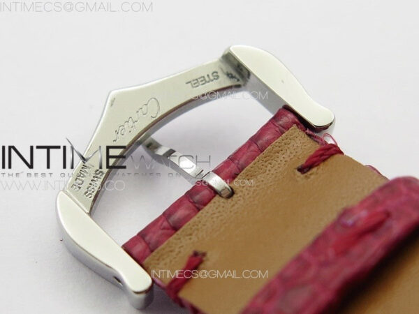 Tank Louis Ladies 25mm SS 8848F 1:1 Best Edition Red Dial on Red Croco Leather Strap Ronda Quartz – Bild 12