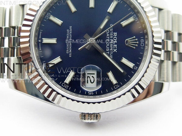 DateJust 41 126334 NTF 1:1 Best Edition 904L Steel Blue Stick Dial on Jubilee Bracelet VR3235 – Bild 12