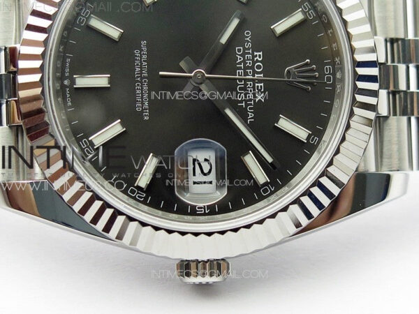DateJust 41 126334 NTF 1:1 Best Edition 904L Steel Gray Stick Dial on Jubilee Bracelet VR3235 – Bild 12