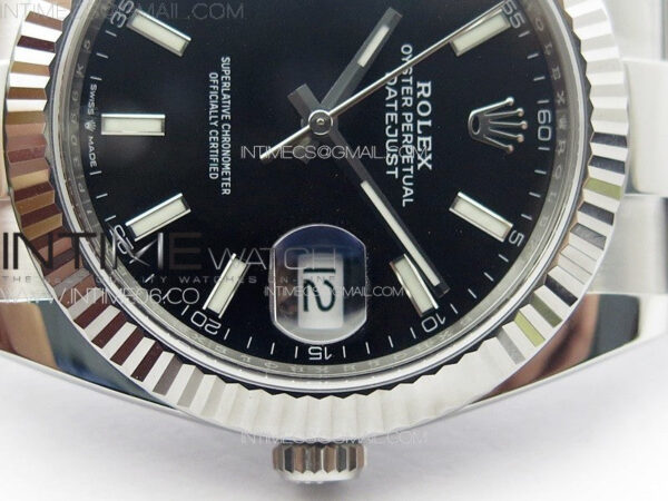 DateJust 41 126334 Clean 1:1 Best Edition 904L Steel Black Stick Dial on Oyster Bracelet VR3235 – Bild 12