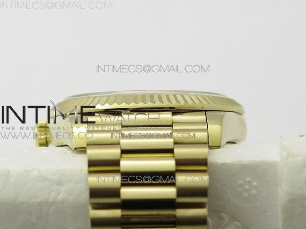 Day-Date 40mm 228239 BP New Dial Version 904 YG  Green Stick Markers Dial on YG President Bracelet A2836 – Bild 12