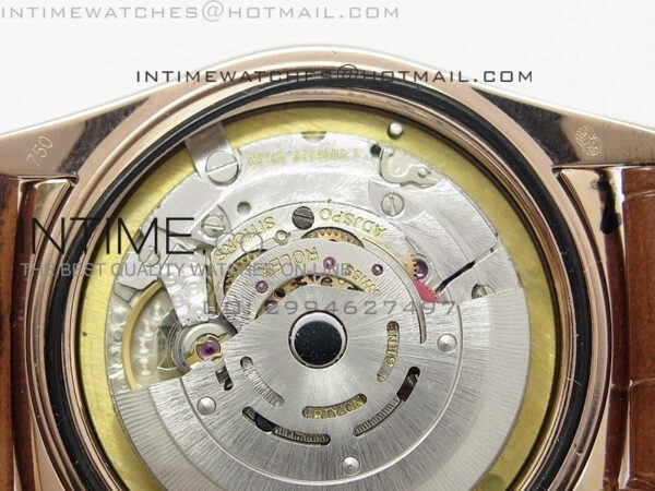 DayDate RG 36mm Rose Gold Dial Diamond Bezel On Leather Strap – Bild 12
