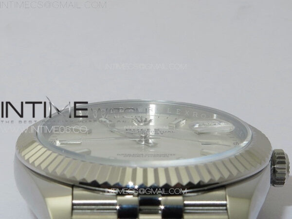 DateJust 41 126334 ZF 1:1 Best Edition 904L Steel Silver Dial Stick Marker on Jubilee Bracelet A2824 (Free Key Ring) – Bild 12
