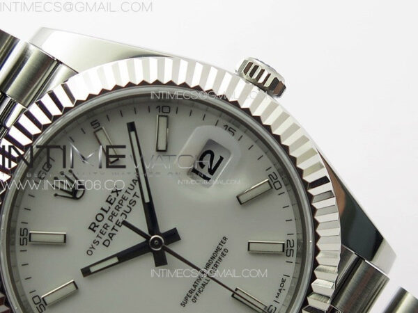 DateJust 41 126334 ZF 1:1 Best Edition 904L Steel White Dial Stick Marker on Jubilee Bracelet A2824 (Free Key Ring) – Bild 12
