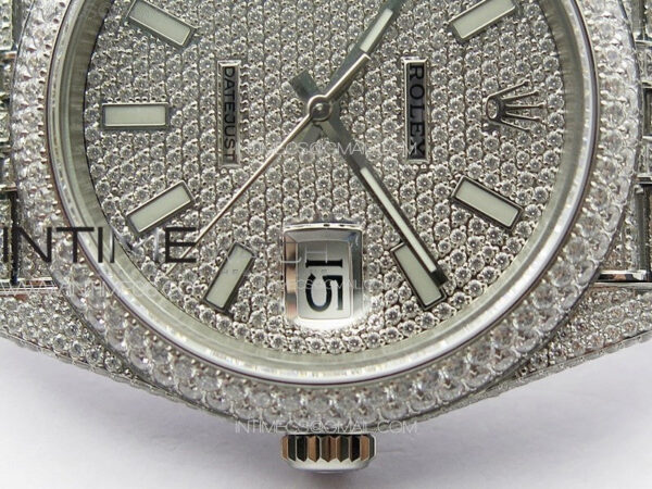 DateJust 41 126334 Full Paved Diamonds BP Best Edition Diamonds Dial Stick Markers on Jubilee Bracelet A2824 – Bild 12