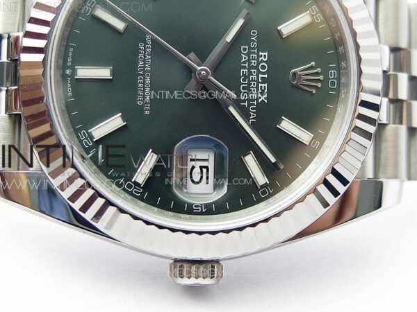 DateJust 41 126334 904L SS Clean 1:1 Best Edition Green Sticks Dial on Jubilee Bracelet VR3235 – Bild 12