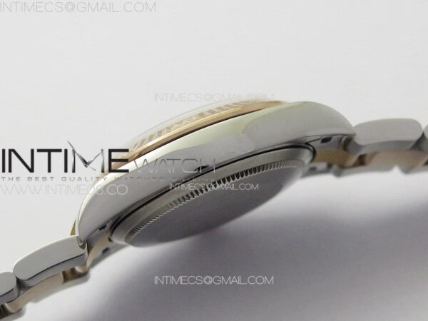 DateJust 31mm 278274 904L SS/RG GMF Best Edition Silver Flowers Crystals Dial on 904L SS/RG Oyster Bracelet A2824 – Bild 11