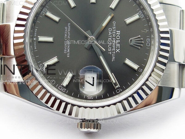 DateJust 41 126334 NTF 1:1 Best Edition 904L Steel Gray Stick Dial on Oyster Bracelet VR3235 – Bild 11