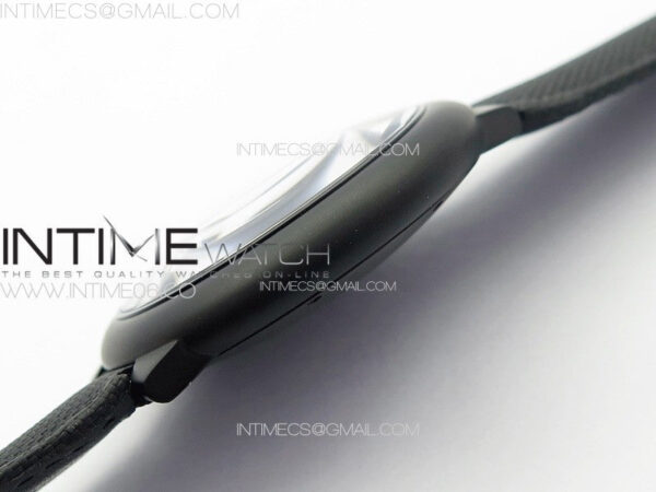 Ballon Bleu 42mm DLC K3F 1:1 Best Edition Black Texture Dial on Black Leather Strap A2824 – Bild 12