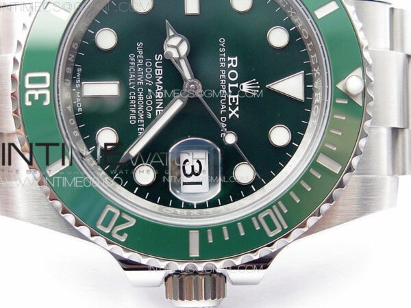 Submariner 116610LV 904L SS Case CF 1:1 Best Edition Green Dial On 904L Bracelet SA3135 – Bild 11