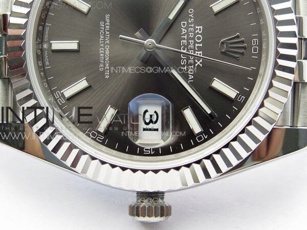 DateJust 41 126334 ZF 1:1 Best Edition 904L Steel Gray Dial Stick Marker on Jubilee Bracelet A2824 (Free Key Ring) – Bild 12