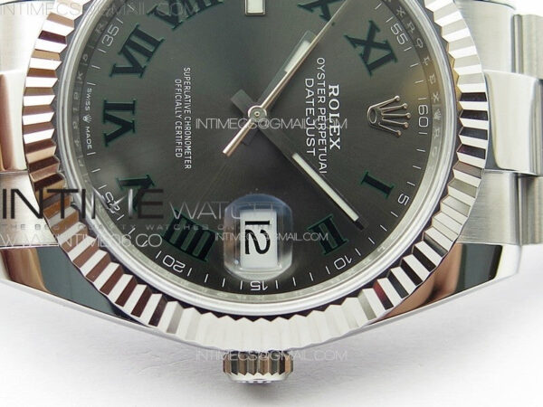DateJust 41 126334 NTF 1:1 Best Edition 904L Steel Gray Roman Dial on Oyster Bracelet VR3235 – Bild 10
