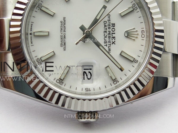 DateJust 41 126334 NTF 1:1 Best Edition 904L Steel White Stick Dial on Oyster Bracelet VR3235 – Bild 12