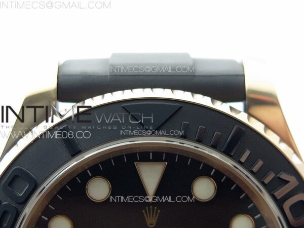 Yacht-Master 116655 40mm 904L RG VSF 1:1 Best Edition Black Dial on Oysterflex Rubber Strap VS3135 – Bild 12