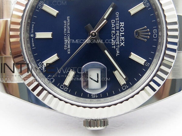 DateJust 41 126334 Clean 1:1 Best Edition 904L Steel Blue Stick Dial on Oyster Bracelet VR3235 – Bild 12