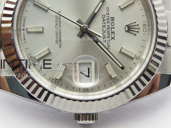 DateJust 41 126334 Clean 1:1 Best Edition 904L Steel Silver Stick Dial on Oyster Bracelet VR3235 – Bild 12