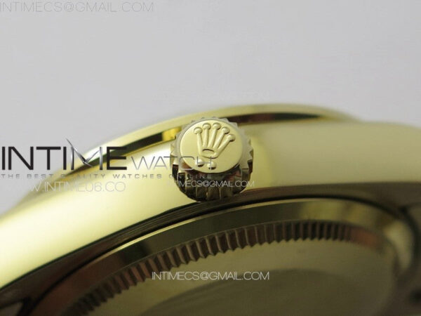 DateJust 31mm 278274 YG Crystals Bezel GMF Best Edition Green Flowers Crystals Dial on YG President Bracelet A2824 – Bild 12