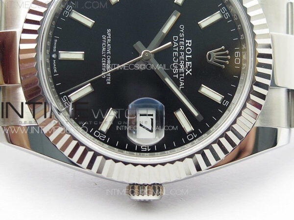 DateJust 41 126334 NTF 1:1 Best Edition 904L Steel Black Stick Dial on Oyster Bracelet VR3235 – Bild 12