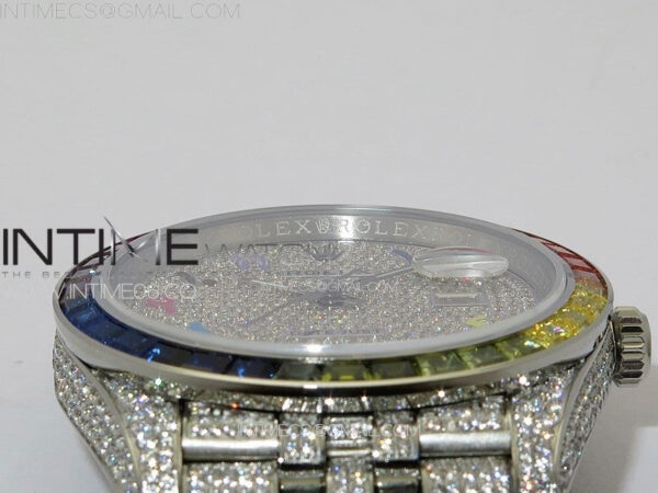 DateJust 41 126300 Full Paved Diamonds Rainbow 904 GSF Best Edition Diamonds Dial Arabic Markers on Jubilee Bracelet VR3235 – Bild 12