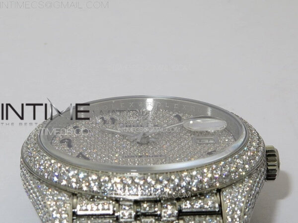 DateJust 41 126334 Full Paved Diamonds BP Best Edition Diamond Dial Arabic Markers on Jubilee Bracelet A2824 – Bild 13