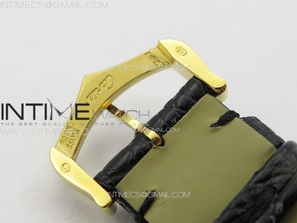 Tank Solo Ladies 25mm YG K11F 1:1 Best Edition White Dial on Black Leather Strap Ronda Quartz – Bild 13