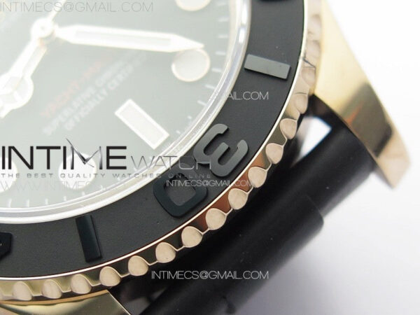 Yacht-Master 126655 3EF 1:1 Best Edition 3D Black Ceramic Bezel on Black Rubber Strap VR3235 – Bild 12