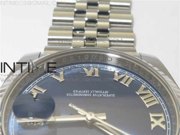 DateJust 36 SS 116234 ARF 1:1 Best Edition 904L Steel Blue Dial Roman Markers on Jubilee Bracelet SH3135 V3 – Bild 13
