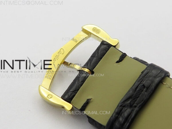 Tank Solo Ladies 28mm YG K11F 1:1 Best Edition White Dial on Black Coroc Leather Strap Ronda Quartz – Bild 13