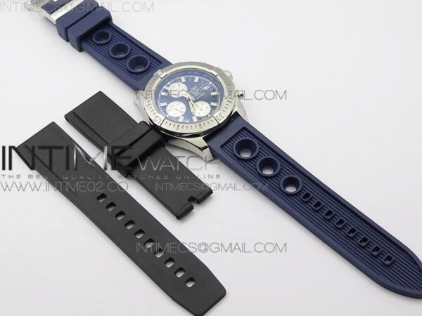 Challenger Chronograph SS Blue Dial on Rubber Strap A7750 (Free rubber strap) – Bild 13
