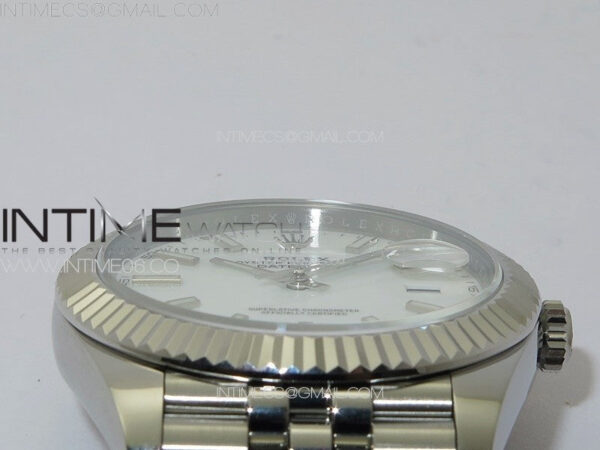 DateJust 41 126334 ZF 1:1 Best Edition 904L Steel White Dial Stick Marker on Jubilee Bracelet A2824 (Free Key Ring) – Bild 13