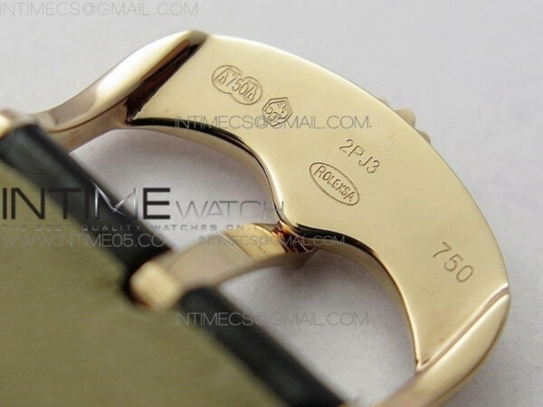Cellini 50519 Real Date RG BP Best Edition Black Dial Stick Markers on Black Leather Strap SA3165 – Bild 13