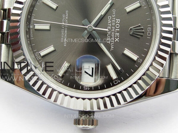 DateJust 41 126334 ZF 1:1 Best Edition 904L Steel Gray Dial Stick Marker on Jubilee Bracelet A2824 (Free Key Ring) – Bild 13