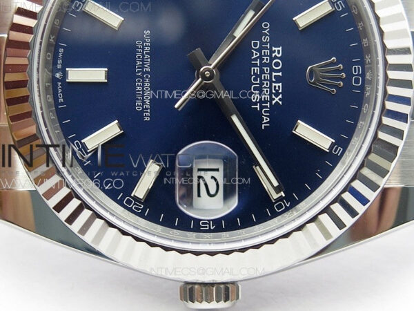 DateJust 41 126334 Clean 1:1 Best Edition 904L Steel Blue Stick Dial on Oyster Bracelet VR3235 – Bild 13