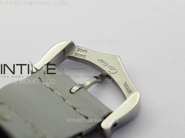 Tank Louis Ladies 25mm SS 8848F 1:1 Best Edition White Dial on GrayLeather Strap Ronda Quartz – Bild 13