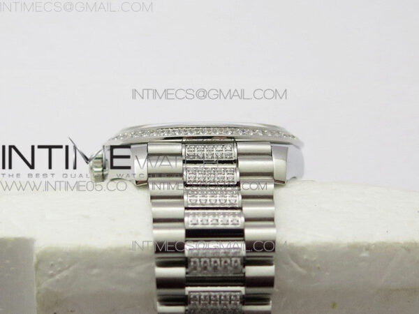 Day-Date 36 128239 SS/Crystal BP Best Edition Gray Crystal Markers Dial on SS President Bracelet A2836 – Bild 13